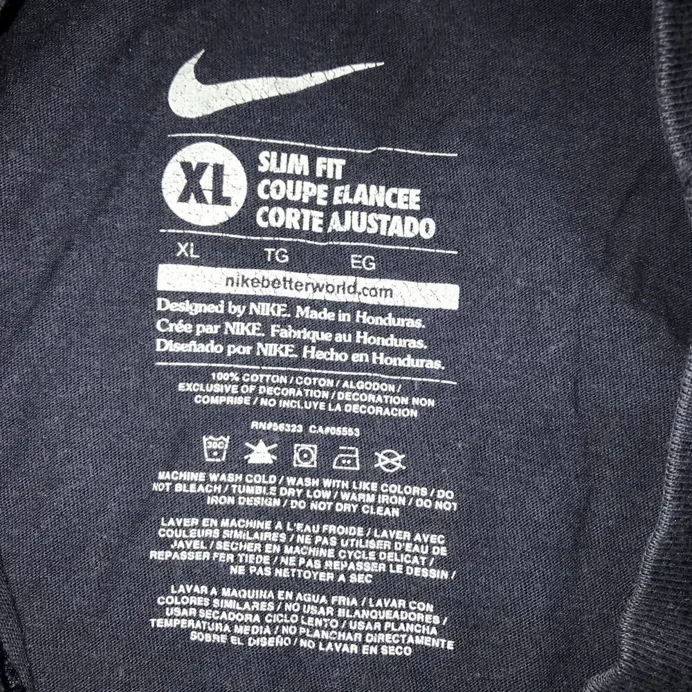 Nike Womens XL Slim Fit‎ Logo T-Shirt Navy